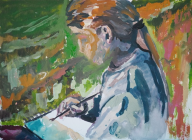Artist – oil painting by Peter Gulian