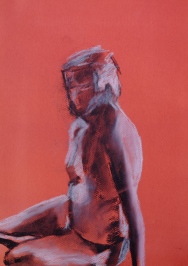 Nude – charcoal by Peter Gulian