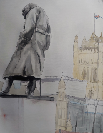 Peter Gulian Painting Portrait