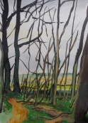 Forest near Banbury watercolour painting by Peter Gulian