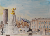 Buckingham Palace London – watercolour painting by Peter Gulian