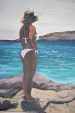 Konnos Beach – Oil painting by Peter Gulian