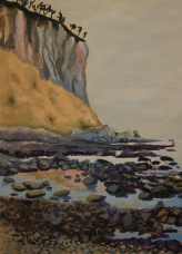 Songaksan cliffs – watercolour painting by Peter Gulian