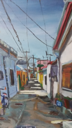 Jeju Si – oil painting by Peter Gulian