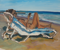 Peter Gulian Painting Beach