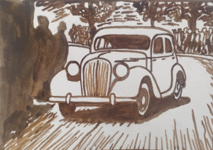 Peter Gulian Painting Car