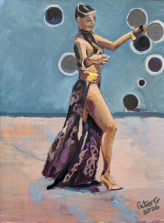 Peter Gulian Painting Beach